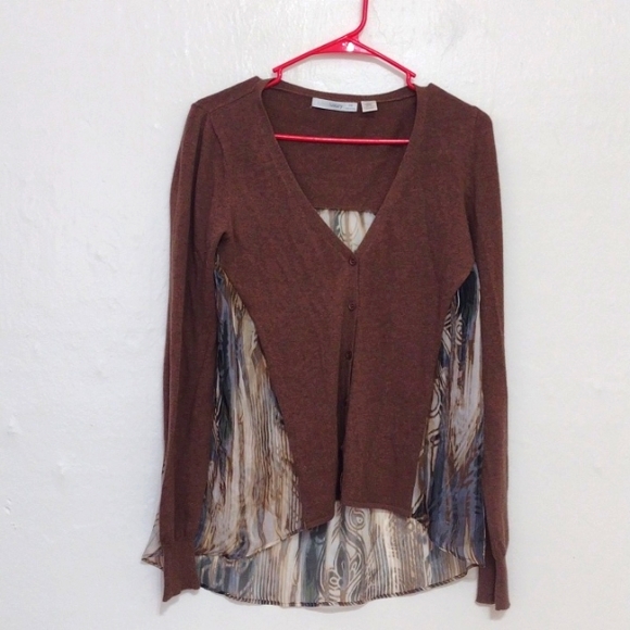 Subtle Luxury Vintage Cashmere Knit Blend Sweater Woven Silk Combo Size S/M - Picture 4 of 12